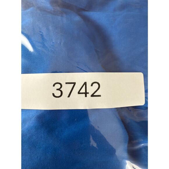 Van Heusen Sz 18 34/35 Lux Sateen Minimalist Casual Button Shirt Royal Blue - Picture 8 of 8